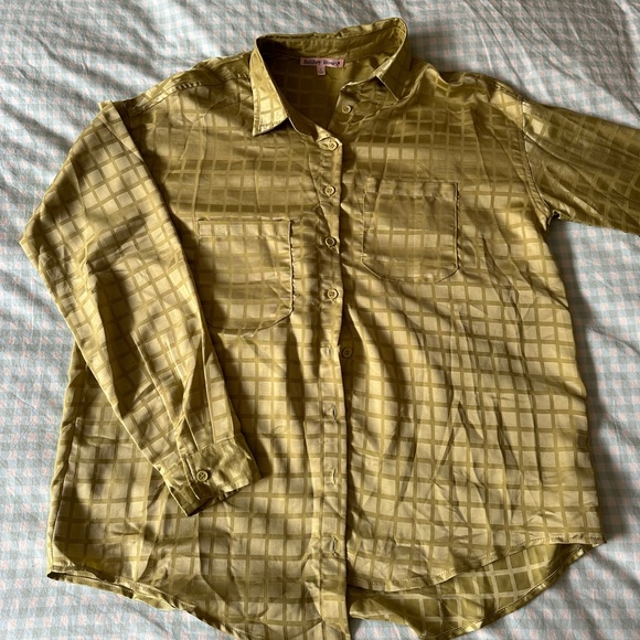 Green Button-Up - Picture 2 of 4